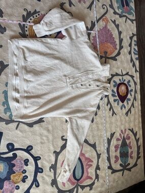 aerie Cream Knit Henley Top